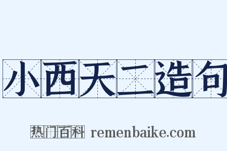 小西天二造句是什么意思的图片